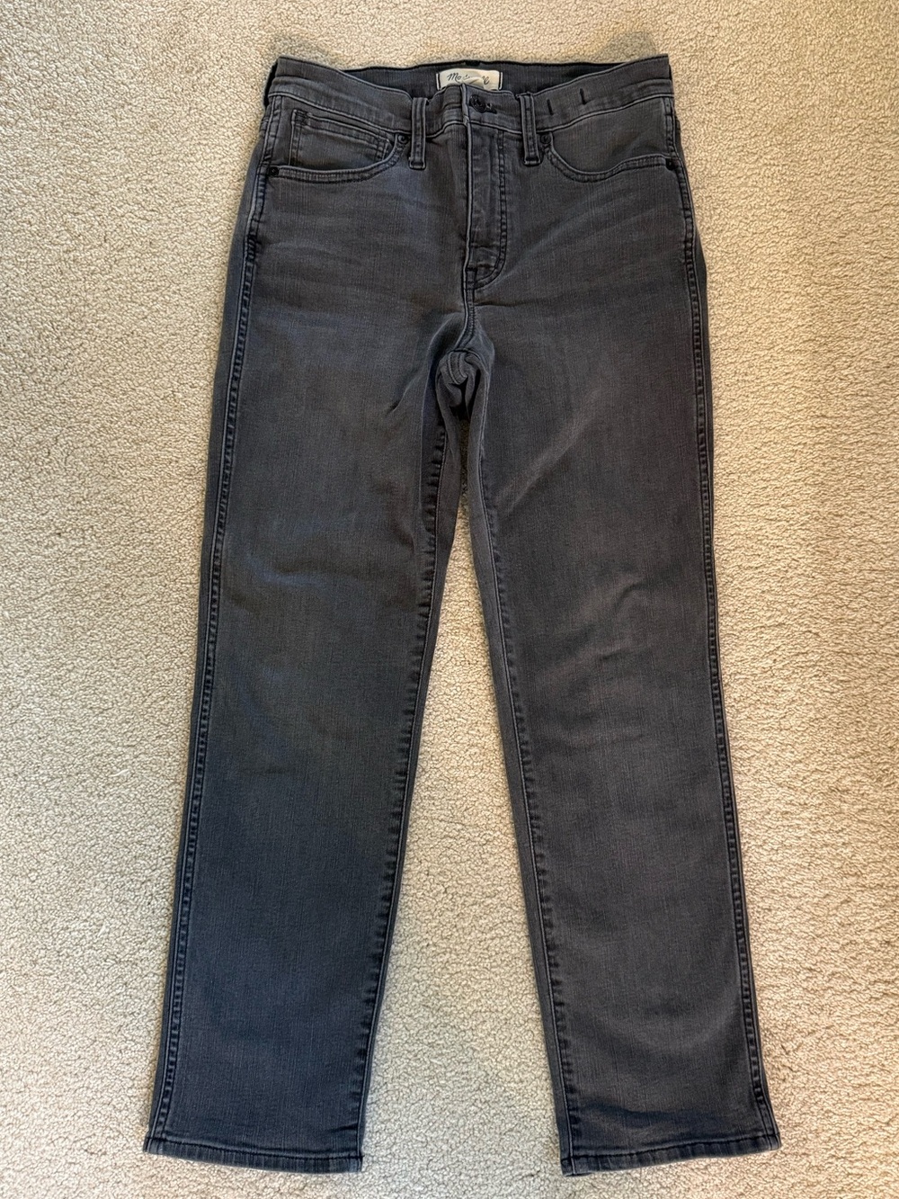 Madewell Women’s Mid-Rise Stovepipe Jean in Faded Black Wash